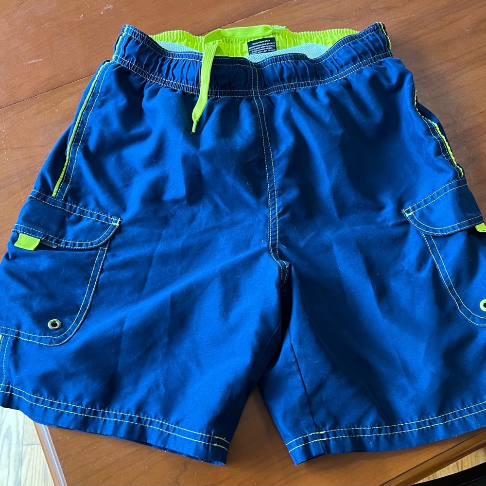 Kids Navy Blue swim trunks